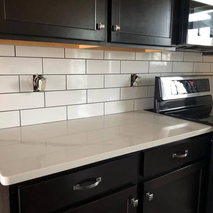 Subway tile backsplash