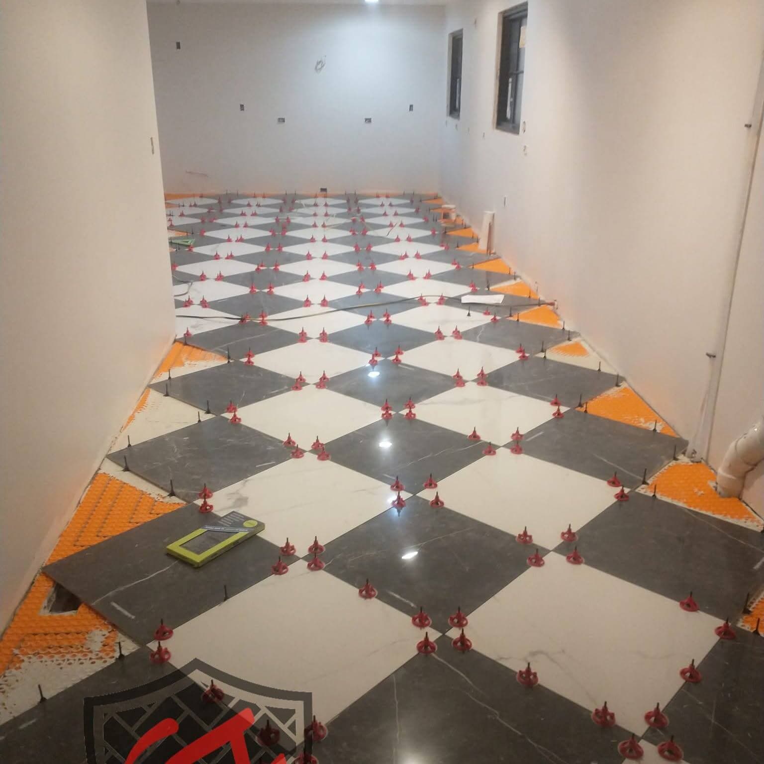 Tile set over the membrane