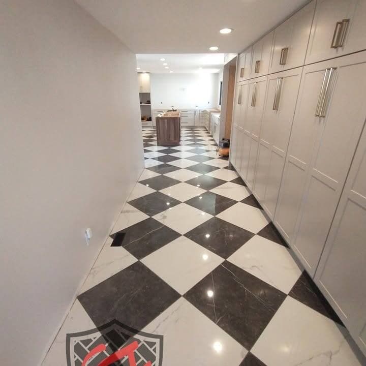 Commercial checkerboard hall
