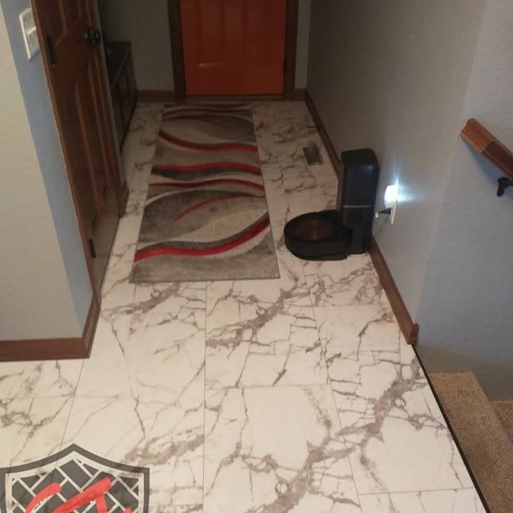 Marble tile entry