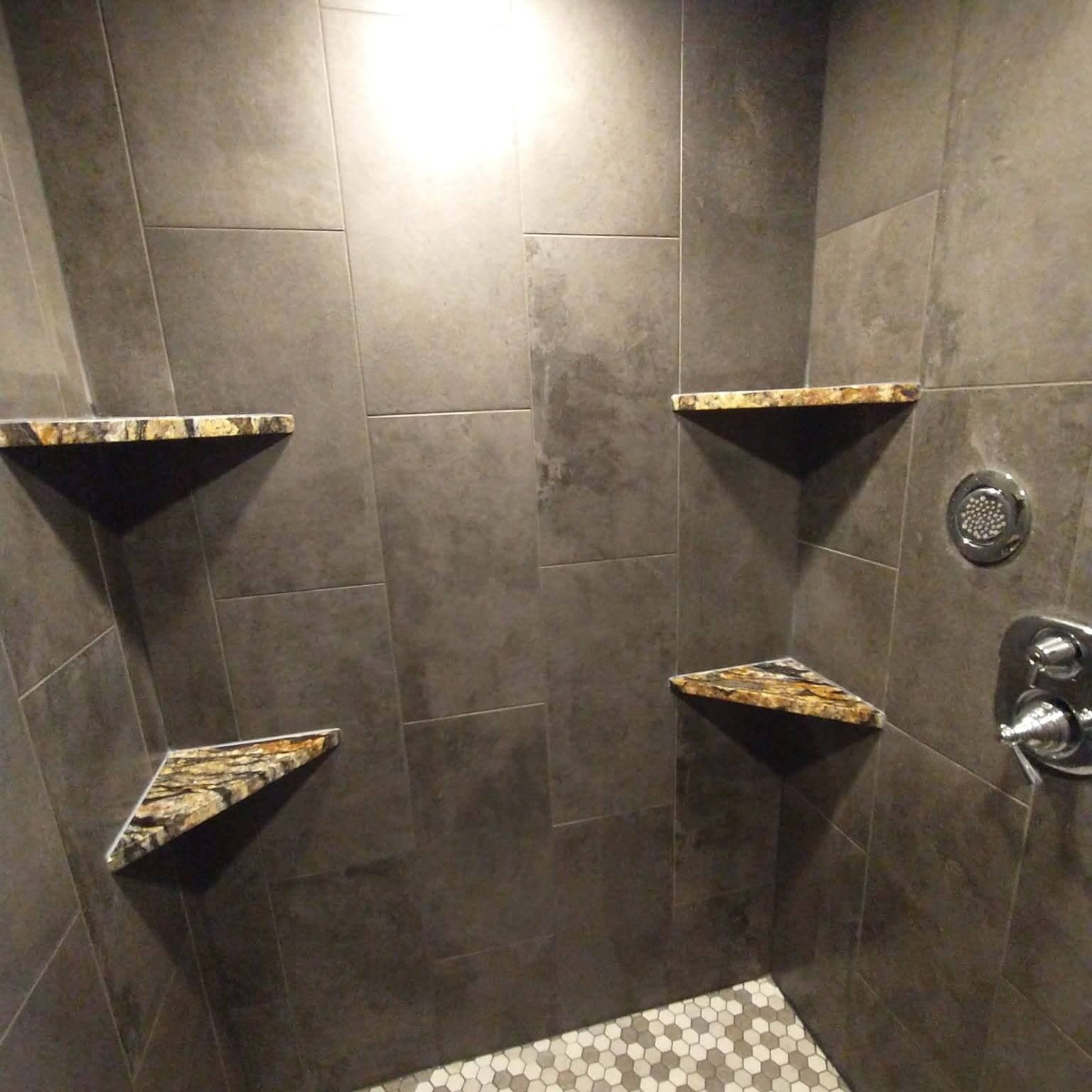 Custom tiled shower